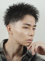 オーシャントーキョー ホワイト 原宿(OCEAN TOKYO WHITE)&nbsp;メンズ黒髪ツーブロックアップバングスパイキーショート