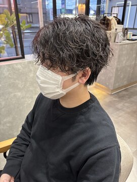 ムード カナザワ(mood kanazawa) 波巻きパーマ/ショートセンターパート