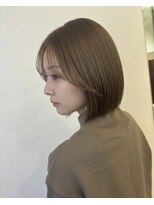 ヘアースタジオ ゼン カロン(Hair studio Zen kalon)&nbsp;顔周りレイヤーボブ/グレージュブラウン//20代/30代/40代/50代