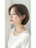 ショートカット20代30代40代前髪あり面長丸顔ショートボブ