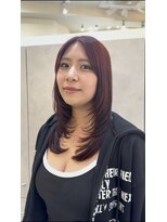 ラ ポルト ドゥ サワ(La Porte de SAWA) 春カラー◎ボルドーカラー×顔周りレイヤー×韓国風