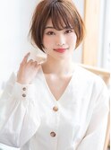 【BAYROOM横浜】透明感と丸みのあるひし形ショートボブ