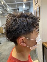 アップバングスパイラルパーマ