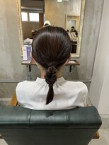 リエコー(RE'ECHO)&nbsp;ミディアムアレンジ/シンプルアレンジ/ポニーテール/編みおろし