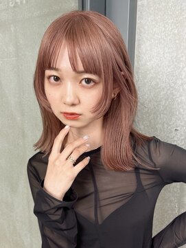 ルル 表参道(lulu.) 暖色カラー/暖色/オレンジ/ピンク/ボブ/重めカット