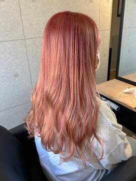 スターズ 川越店(STARS) 透明感　ホワイトピンクカラー　ウェーブ　ロング　10代20代