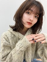 ホフ 大阪心斎橋店(F.O.F)&nbsp;ベージュインナーカラーショートボブレイヤーミディアム前髪