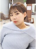 こなれミディ/前髪/黒髪/ボブルフ/ネビージュ/小顔/ワンレン