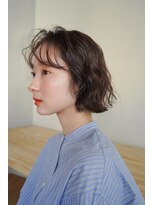 ボブパーマ似合わせ顔周りカット顔まわりレイヤーカット