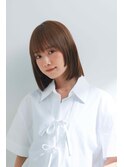 顔まわりニュアンスボブ×アッシュベージュ