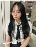 韓国ヘア　レイヤーカット　髪質改善　暗髪