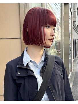 ヤイエ 青山店(yiye) ナチュラルボブ切りっぱなしボブミニボブ前髪あり20代30代韓国