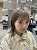 オン眉前髪スタイル