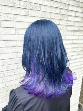 トニーアンドガイ 原宿店(TONI & GUY) ブルーブラック×パープル