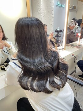 ブレンド 渋谷(BLend) ホワイトグレージュミニウルフデジタルパーマチェリーブラウン