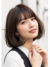 ニューカマー バイ ヘッドライト シブヤ(NEW COMER by HEADLIGHT shibuya) 大きめワンカール内巻きボブ 20代30代40代