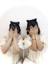 ルート(Ru-t)&nbsp;ペアセット★編み込みカチューシャ×猫耳