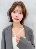 ☆顔周り/ナチュラルショート/ミルクブラウン/ボブ/川崎/6
