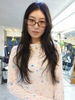 ネルケ 立川(nelke)&nbsp;韓国風センターパートユルウェーブロング黒髪立川