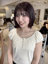 リタ(LITA)&nbsp;【LITA】ボブ ミニボブ 切りっぱなしボブ ボルドーカラー ▽野尻