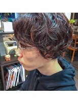 オムヘアーバイグルーマーズ(HOMME HAIR by GROOMER/S)&nbsp;#マッシュパーマ#アンニュイ#センターパート#Hommehair2nd櫻井