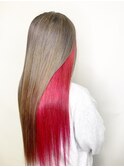 【トリニティ豊見城】派手髪インナーカラー/ビビットレッド