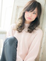 クオーレ ヘア アンジュ 水戸店(CUORE HAIR ange)&nbsp;*ange水戸*…キレイめ斜めバング無造作カール小顔セミディa