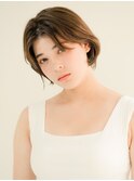 Aバング/シースルー/ボブウルフ/シアベージュ【新宿/西新宿】