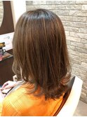 グレージュ×ハイライト