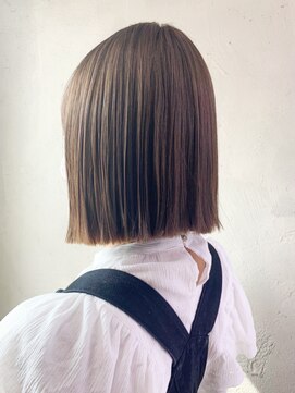 アイティーバイアルバム 松戸店(IT by ALBUM) ダークベージュボブ_ミニウルフテラコッタくすみブルー_ba325861