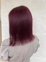 アース コアフュールボーテ みどり店(EARTH coiffure beaute)&nbsp;ピンクカラーダブルカラー外ハネボブ