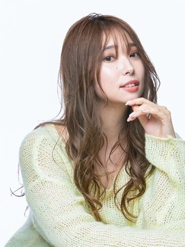アース 三軒茶屋店(HAIR&MAKE EARTH) 三軒茶屋_レディース_ロング_ブラウン_コテ巻き_パーマ_小顔