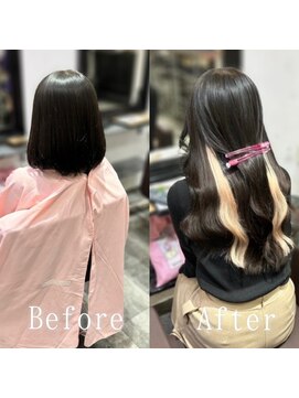 ARビューティー ギンザ(AR Beauty Ginza) ダークチョコレート×ピンクオレンジ#シールエクステ#韓国#銀座