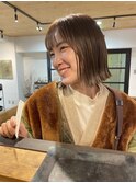 王道bob×オリーブベージュ