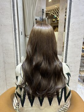 ロンドローズ 名古屋(Lond damaskRose) ブリーチ 学割 オリーブベージュ レイヤーカット リタッチ510