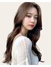 カット+寒色透け感カラー ￥9,000 [顔周り/前髪カット/韓国]