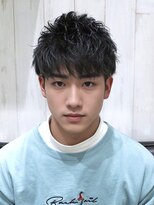 ブロッサム 東中野店 大人男性ナチュラルパーマビジカジ清潔感アッシュブラック