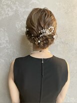 コルル 渋谷(COLULU)&nbsp;【華やかシニヨン】ヘアアレンジ/ヘアセット/渋谷/韓国風巻き/眉