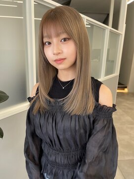 レノ(RENO) ブリーチハイトーンヘーゼルベージュミルクティー透明感カラー