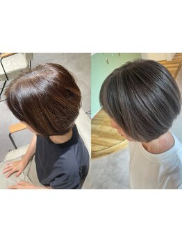 【ショート×白髪ぼかし】で白髪のお悩みと向き合うサロン！年齢とともに変化してくお悩み解決をお手伝い！