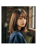 越谷で人気デザインカラー×外ハネミディアム