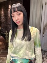 トレンチ(TRENCH)&nbsp;【 TSUJI 】前髪 ブルーグレー 透明感カラー ミディアムヘア