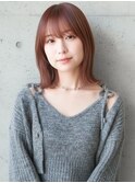 暖色カラー×大人可愛いボブ