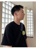 ビビディ バビディ ブー 河原町三条店(Bibbidi.bobbidi.boo)&nbsp;メンズ黒髪短髪　テーパーフェード×ベリーショート