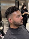 MEN’S HAIR/波巻きツイストスパイラル/リバースセンターパートE