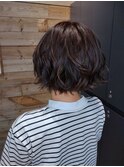 大人かわいいゆるふわボブ