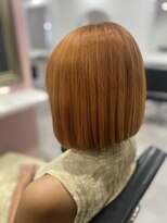 トゥーレアクア(Tule AQUA) パツっとボブ オレンジカラー