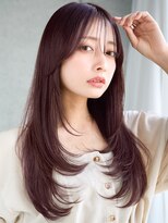 レノラ 髪質改善カラー 本町(LENORA) ハッシュカットロングレイヤーダークパープル
