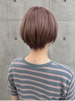 リトマス 二子玉川(litmus)&nbsp;透明感カラー　ブリーチ　シースルーバング　ショートボブ