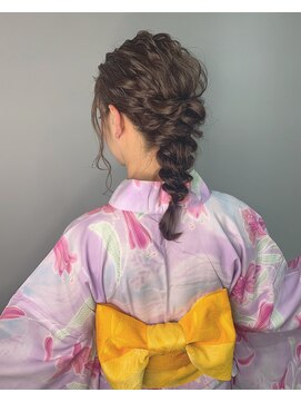 【代官山LAIDBACK】編みおろし浴衣ヘアアレンジ☆ヘアセット